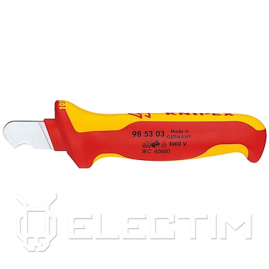 Нож для удаления изоляции диэл., 170мм, 2-комп. рукоятка (985303) KNIPEX