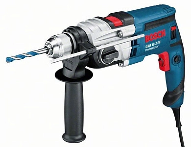 --- Дрель ударная GSB 19-2 RE БЗП / 850Вт, 0-1000/3000 об/мин / чем. (0 601 17B 500) BOSCH