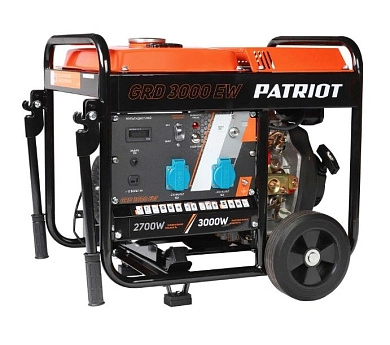 Генератор дизельный GRD 3000EW (3,0 кВт 220В 12л розетка 2х230В(16А/1х12В) PATRIOT / EXPERT