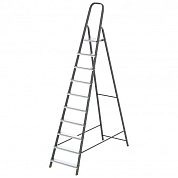 Лестница-стремянка стальн., 10 ступ, алюм. ступ., 2060мм, слож.2870х600х112мм, (97960) СИБРТЕХ