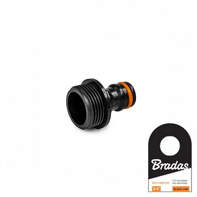 Адаптер с наружной резьбой 3/4" BLACK LINE (ECO-PWB2185) BRADAS