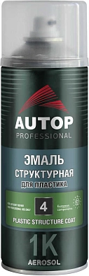 Эмаль структурная для пластика - Черная мелкая - аэр. 520мл №4 (ATP-A07584) AUTOP