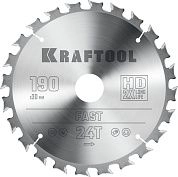Диск пильный 190х30х24Т по дереву "Fast" (36950-190-30) KRAFTOOL