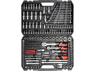 Набор инструмента автомобильного (1/2", 1/4", 3/8") 216пр. (YT-38841) YATO