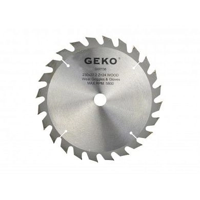 Диск пильный 230х22х24T по дереву (G00138) GEKO