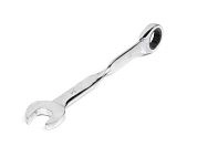 Ключ комбинированный с трещ., удлиненный, 21х21мм, с изог/рук., хром.покр. (121246) HORTZ