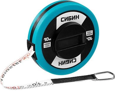 Мерная лента 10м, фиберглассовое полотно, быт. (34154-10) СИБИН