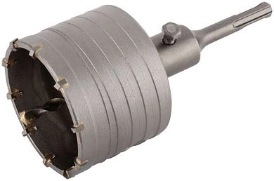 Коронка бурильная в сборе 80мм, SDS-plus, для ударного сверления (F_33447) FIT