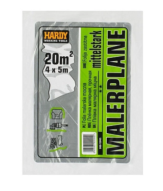 Пленка укрывочная малярная 4х5м, 6мкм (0400-060405) HARDY