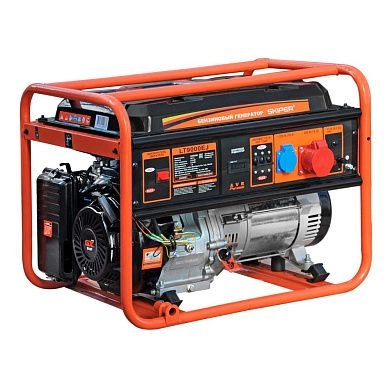 Электростанция SKIPER LT9000EJ (6.5кВт, 1х380В/16А/6кВт, 1х230В/16А/2кВт, 12В, бак 25.0л), SKIPER