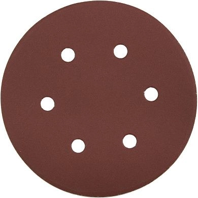 Круг шлифовальный д=150 мм, 6 отв., зерно 320, велкро осн., 5 шт. "Мастер" (35566-150-320) ЗУБР