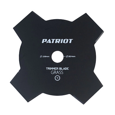 Нож для триммера TBS-4 (Ø 230x25.4х1,6мм, 4 лопасти) PATRIOT