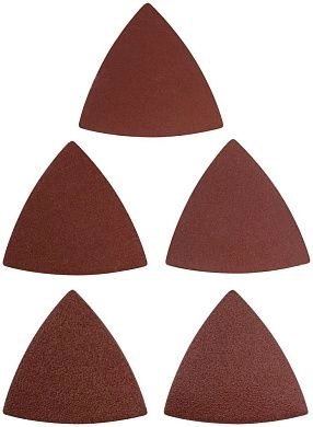 Листы шлифовальные треугольные на тканевой основе, 80 мм, набор 5 шт. (F_37953) FIT