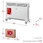 Конвектор электрический КЭМ-1500 (1.5 кВт, 20 м2, IP24, 220В, пол/стена) ЗУБР фото3