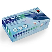 Перчатки латексные прочные High Risk (27 гр), синие, L, 50 шт. (14262) А.Д.М.