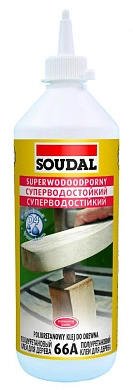 Клей полиуретановый для дерева  66A суперводостойкий бежевый 750 г, SOUDAL