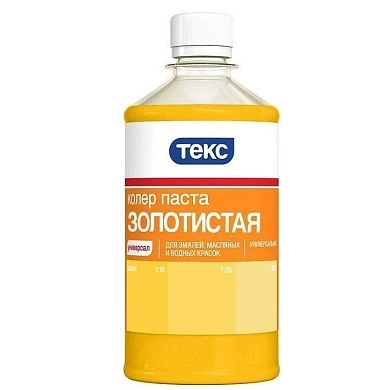 Паста колеровочная универсальная, ТЕКС, №4 золотистая 0.1 л