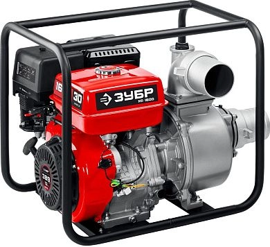 Мотопомпа бензиновая МП-1600 (9.6 кВт, произв. 1600 л/мин, патрубки 100 мм, кор.) ЗУБР