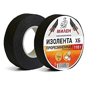Изолента х/б, 19мм, 110гр, черная (20010)(RHM110T) МИЛЕН