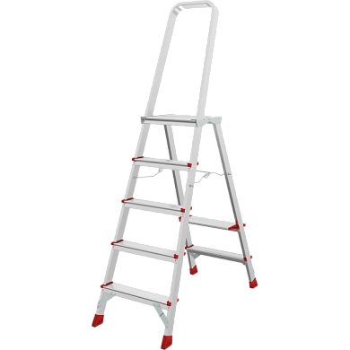 Лестница-стремянка алюм. профес. с площадкой NV3130 (5 ступ. 109/182см, 6.7кг) Новая высота