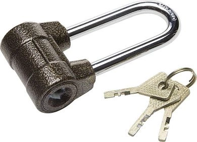 Замок навесной "МАСТЕР" облегченный, дисковый механизм секрета, ключ 7 PIN, удлиненная дужка d-10мм, 60мм (3720-4-01_z01) ЗУБР