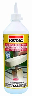 Клей полиуретановый для дерева  66A суперводостойкий бежевый 250 г, SOUDAL