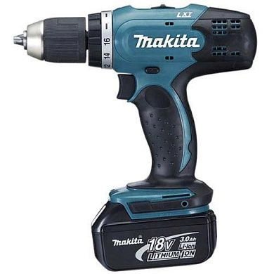 Дрель-шуруповерт аккум. DDF 453 RFE (18.0 В, 2 акк. х 3.0 А/ч Li-Ion, 42 Нм, чем.) MAKITA