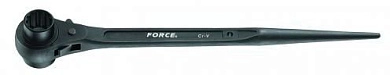 Ключ трещоточный с переключением накидной, силовой, 24-27мм (8222427) FORCE