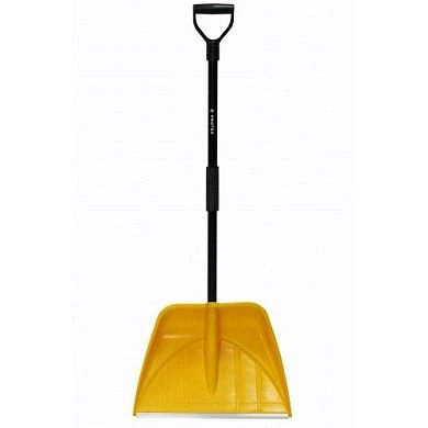 Лопата снеговая пласт. с алюм. планкой, с алюм.черен. и ручк.,555*410мм,1410мм, жёлт. "Профи" Protex