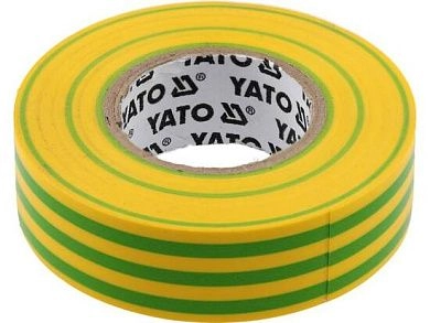 Изолента ПВХ, 19мм х 20м х 0,13мм, желто-зеленая (YT-81655) YATO
