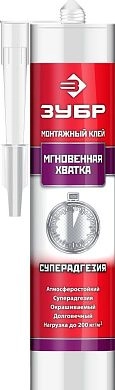 Клей монтажный КМ 400, экспресс хватка, 300мл (41334) ЗУБР