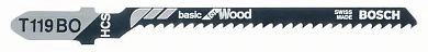 Пилка лобзиковая T 119 BO, HCS (древесина, ДСП, ДВП, фанера)(-1-)(2 608 637 879) BOSCH
