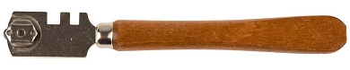 Стеклорез, деревянная ручка, 2 ролика "ЭКСПЕРТ" (33630) ЗУБР