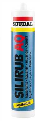 Силикон для аквариумов  Silirub AQ SE черный 600 мл, SOUDAL