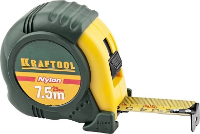 Рулетка 7,5м / 25мм с ударостойким обрез. корп. "NYLON" (34122-08_z01) KRAFTOOL