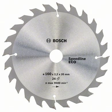 Диск пильный 160х20/16х2,4х24 Speedline Wood Eco (2 608 641 779) BOSCH