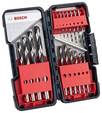 Набор сверл по металлу 1.0-10.0 мм, HSS, 18шт. "PointTeQ" (2 608 577 350) BOSCH