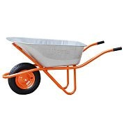 Тачка строительная BRADO 130 expert PRO  (до 130 л, до 300 кг, 1x4.00-8, пневмо, ось 16*100), BRADO