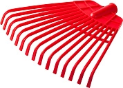 Грабли веер.,без черенка,15 плоских зубцов, первичный полиэт.,GQ-15, 350х40х310мм (421879) GRINDA