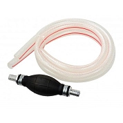 Насос ручной (груша резиновая) для перекачки топлива 12мм со шлангом 2х1м (HD-00992) H-D