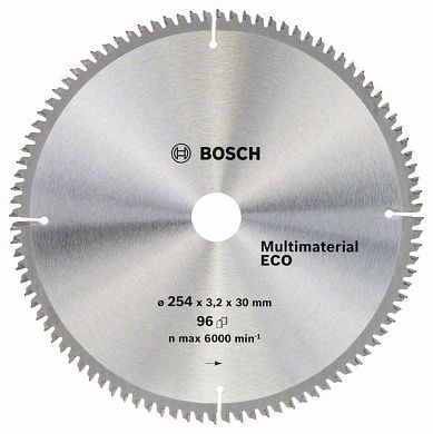 Диск пильный 254x30х2.0x96 MultiMaterial Eсо (2 608 641 807) BOSCH