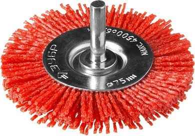 Щетка дисковая для дрели 75мм, нейл. пров. с абраз. покр. (35161-075_z02) ЗУБР