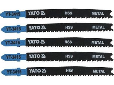 Пилка лобзиковая по металлу и Al 75x100x1.0мм 24-10TPI , 5шт. (YT-3415) YATO