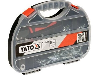 Пистолет для установки дюбелей Молли +60 дюбелей (YT-51451) YATO