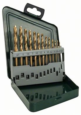 Набор сверл по металлу 1.5-6.5 мм, HSS-TiN, 13шт., в мет. кассете (2 607 019 436) BOSCH