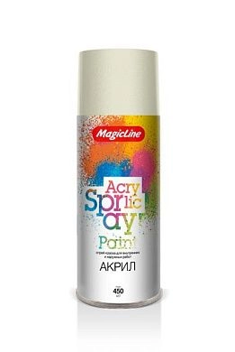 Краска аэрозольная  кремово-белая акриловая (265г) RAL 9001 MAGICLINE