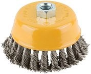 Щетка дисковая (коса) d=100мм/М14, конич., нерж. провол. INOX (F_38848) FIT