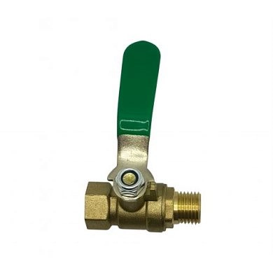 Кран воздушный шаровый с резьбами M1/4" x F1/4" (латунь) (HD-BV8-MF14) H-D