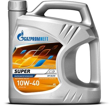 Масло моторное Super 10w-40 4л, (253142142) Gazpromneft