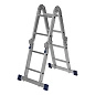 Лестница-трансформер алюм. шарнирная, 4х2 ступ, 2410мм, слож.660х340х280мм, (97879) СИБРТЕХ фото3